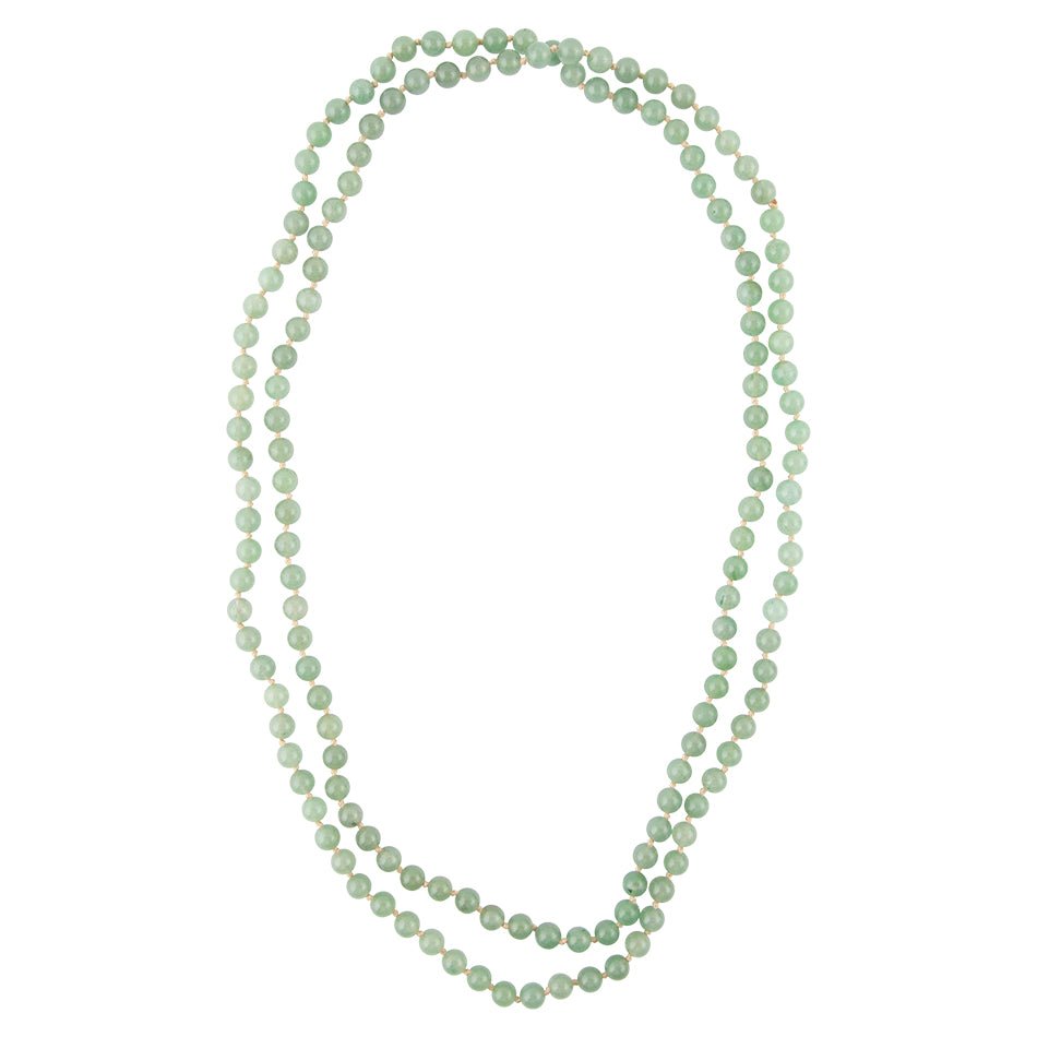 Green Jade Beads Necklace Imitation Pearl Neck Chain For Women Ethnic Style  Stainless Steel Girl Party Jewelry Free Shipping - AliExpress